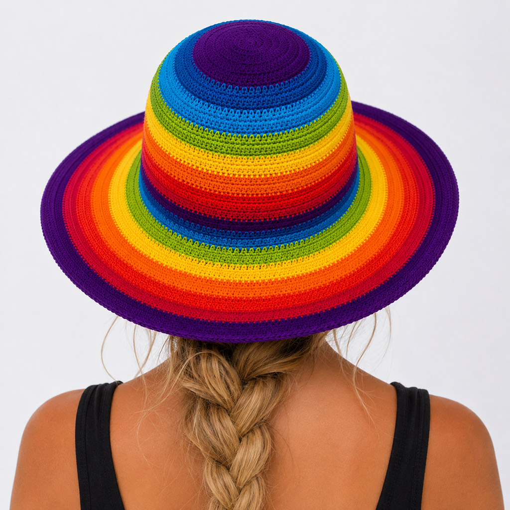 Rainbow Καπέλο Γυναικείο Πλεκτό - Image 3