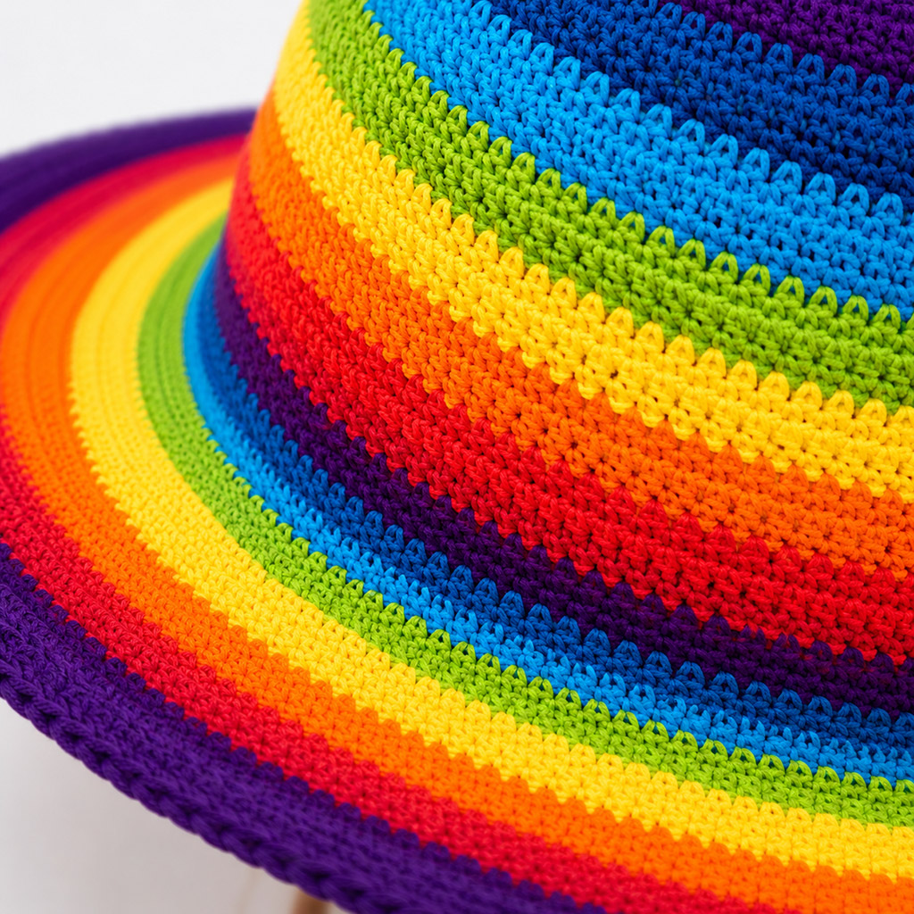 Rainbow Καπέλο Γυναικείο Πλεκτό - Image 4